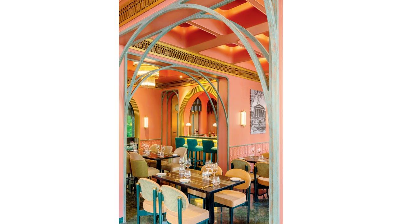 The décor at Nksha forms a backdrop to a forward-looking dining experience