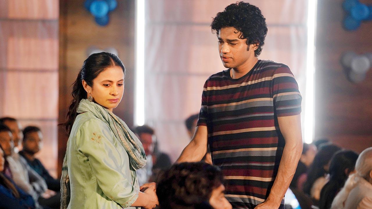 (From left) Rasika Dugal and Babil Khan in Logout