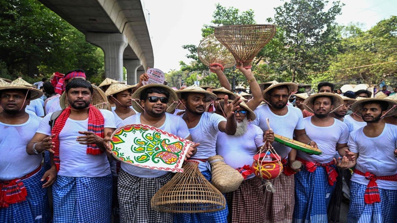 Mangal Shobhajatra procession is a symbol of cultural pride that takes place each year on Bengali New Year. (PTI Photo)