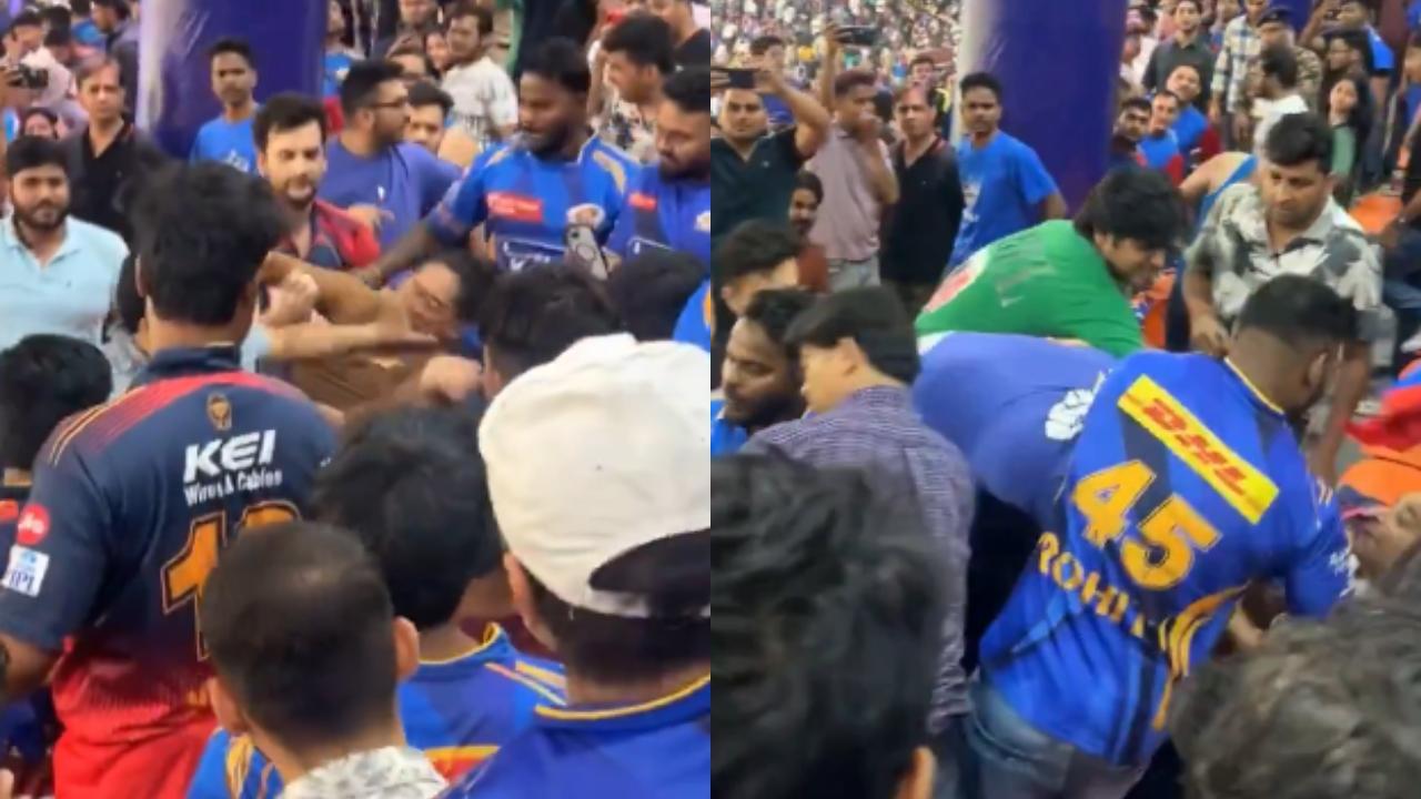 IPL 2025 | WATCH: Fans in heated brawl during DC vs MI game, security forced to step in
