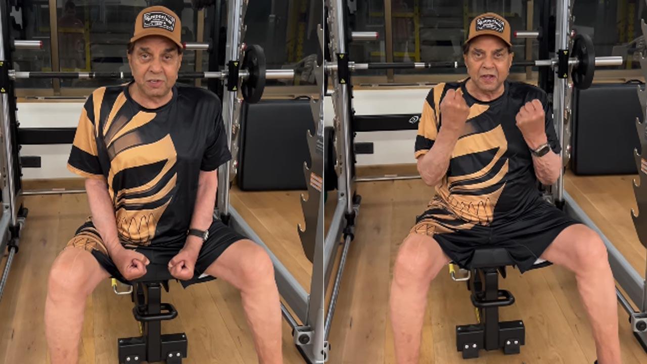 'Born to entertain and inspire you': Dharmendra hits the gym