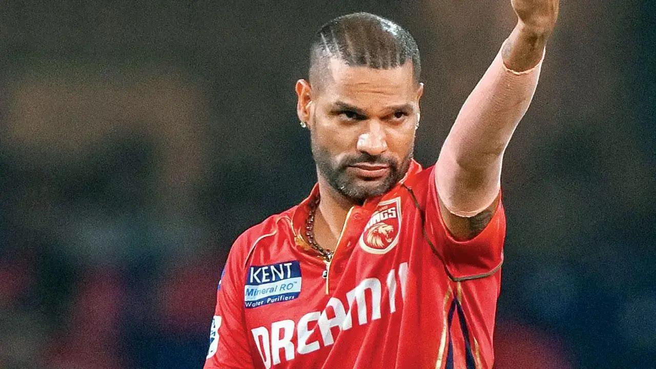 Dhawan comes third on the list with 6,769 runs. He concluded his IPL career with 222 matches and his highest score is an unbeaten 106 runs(Pic: File Pic)