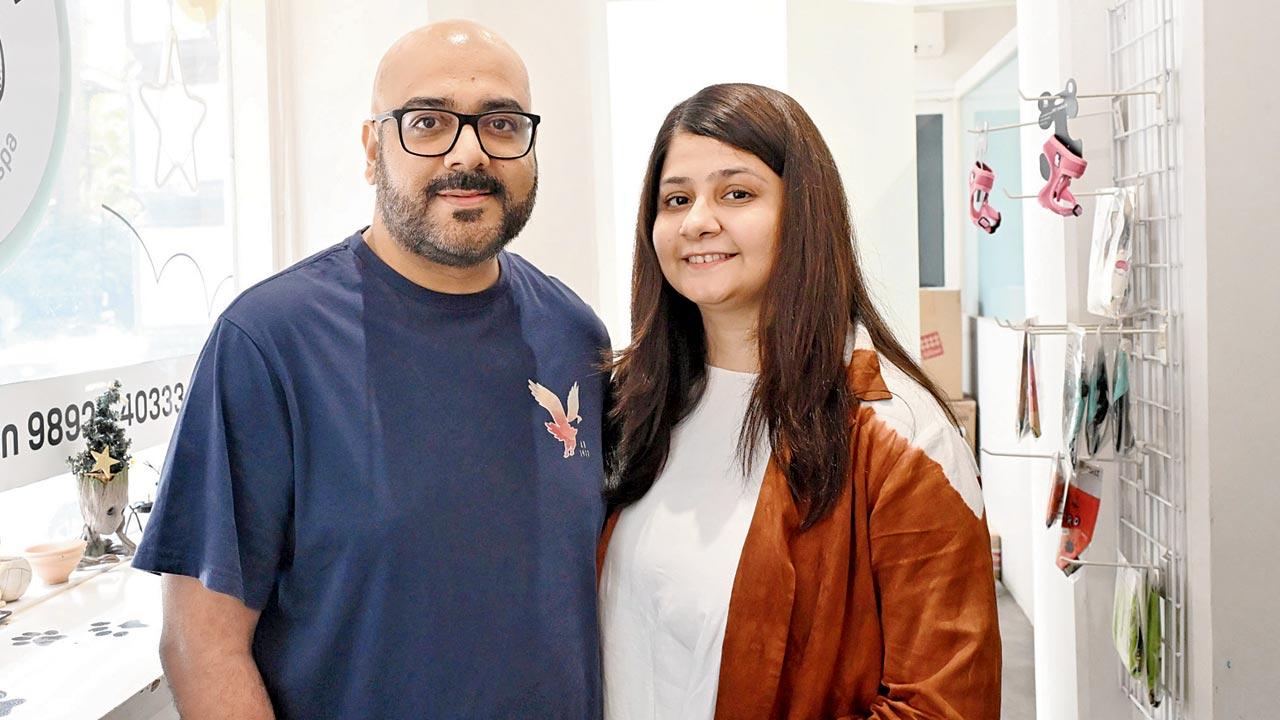 Kapil and Sharan Sharma, owners of Nutty’s Den. Pic/Anurag Ahire 