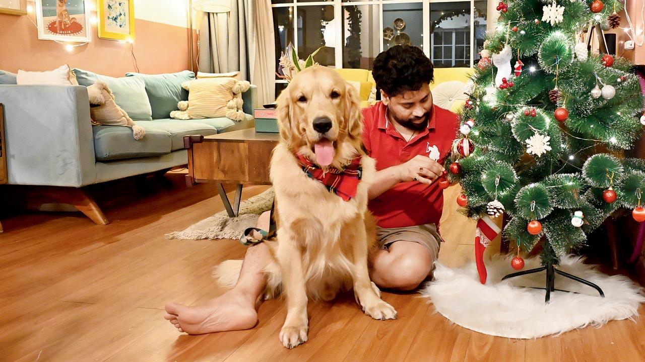 Part of the family celebrations, Ollie with Vivek Rai. File pic/Sayyed Sameer Abedi