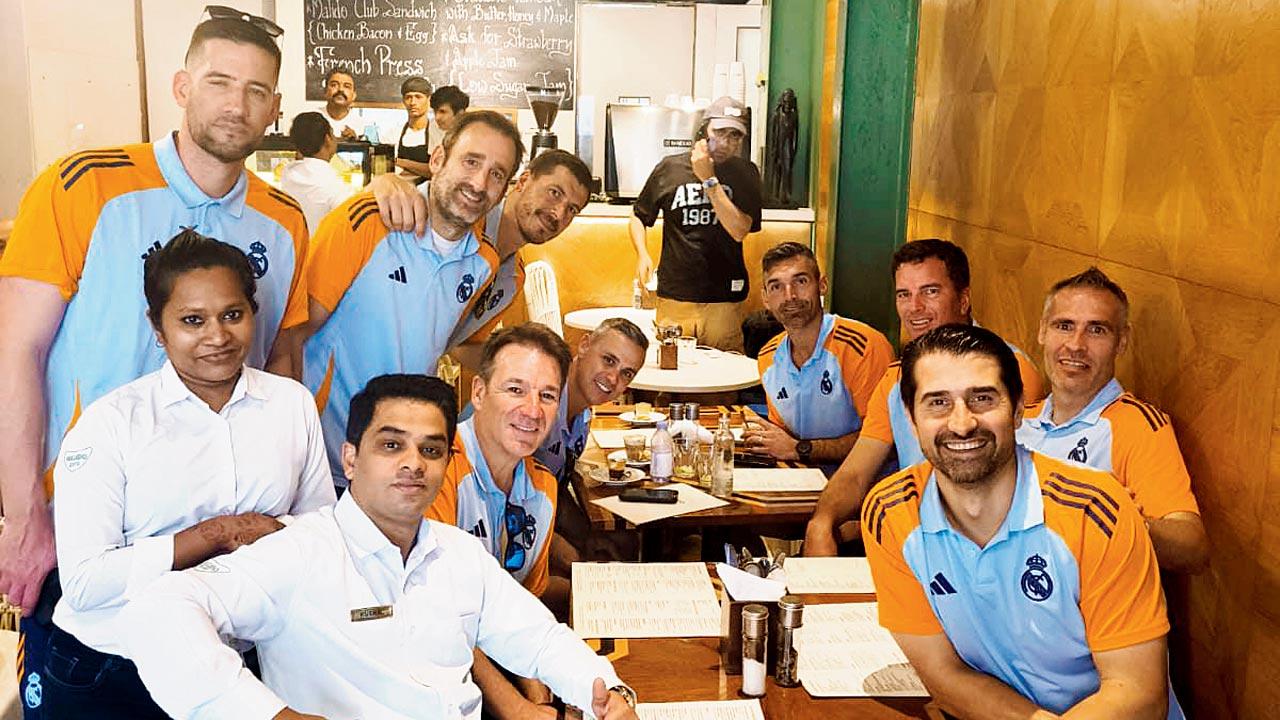 Coffee goals for the players and staff at Malido