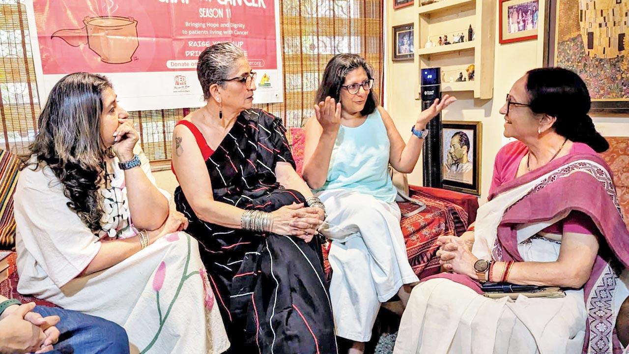 Vijayalakshmi Venkatesh (in black) interacts with participants during a previous session. Pic Courtesy/Viji Venkatesh