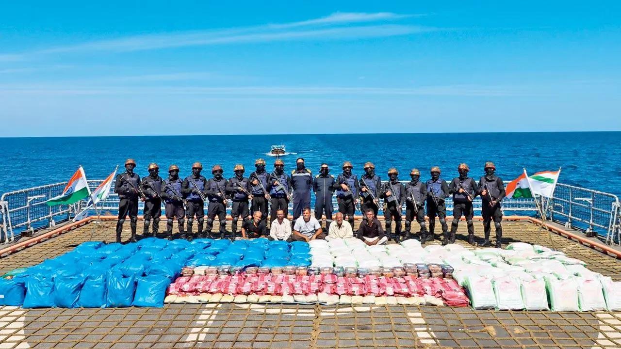 Indian Navy seizes 2,500 kg narcotics in the Western Indian Ocean
