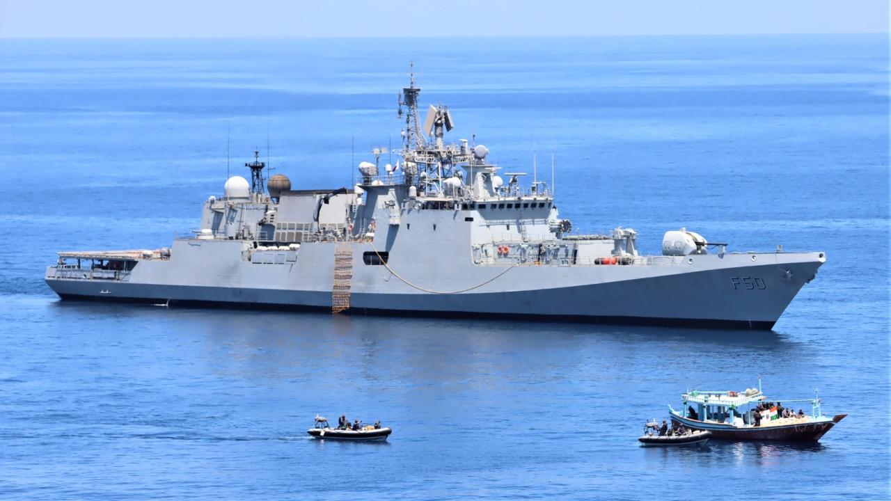 The vessels were believed to be involved in illicit activities, including narcotics trafficking and in response, the ship altered its course to intercept the suspicious vessels, the statement said