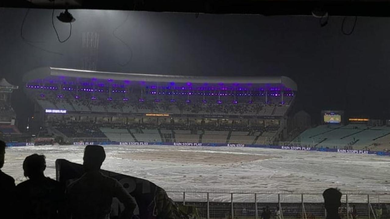 KKR, PBKS share points after washout at Eden Gardens