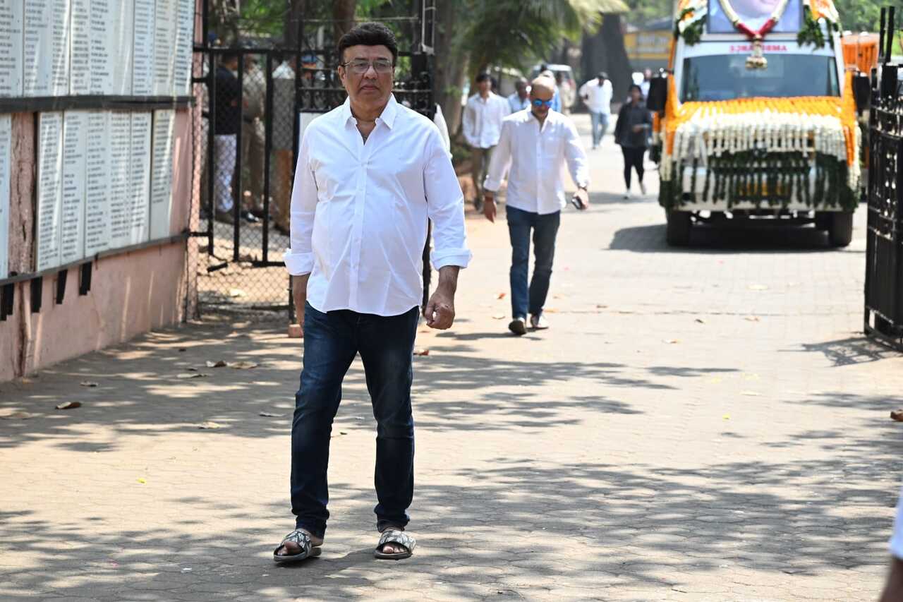 Music composer Anu Malik at the last rites