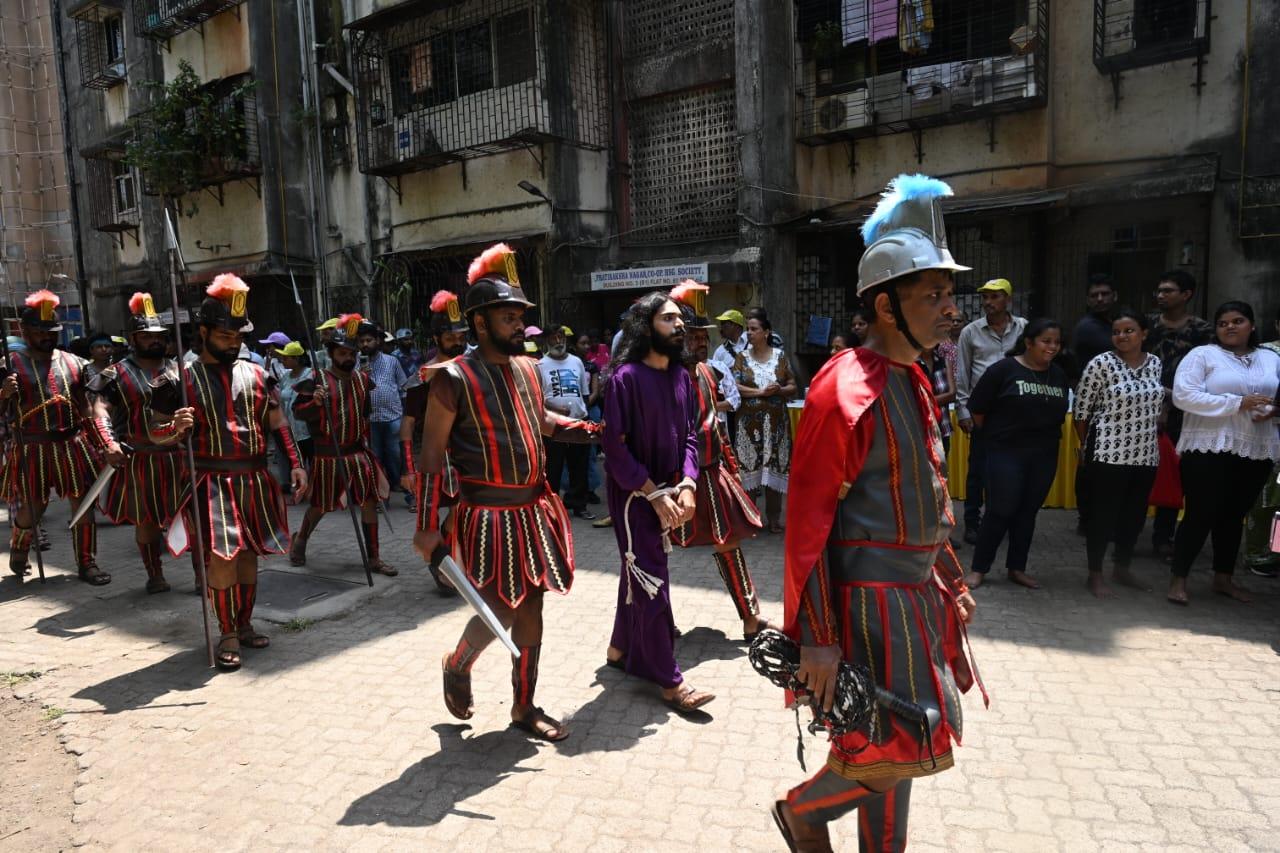 The event included 15 Stations of the Cross, from Jesus’ arrest to his resurrection.