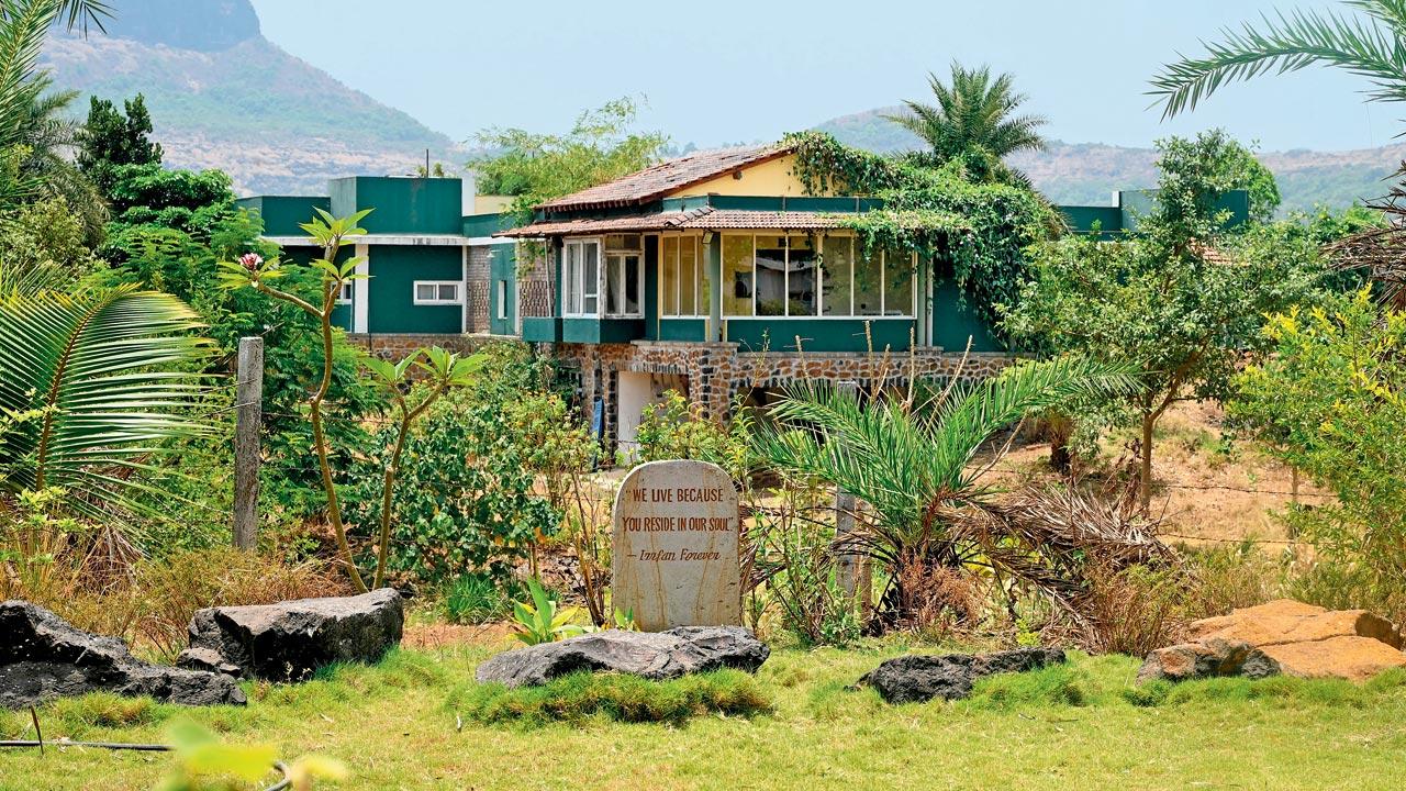 Irrfan’s farmhouse in Hiruchiwadi, Igatpuri—where he helped the village grow and found a second family. Pics/Satej Shinde