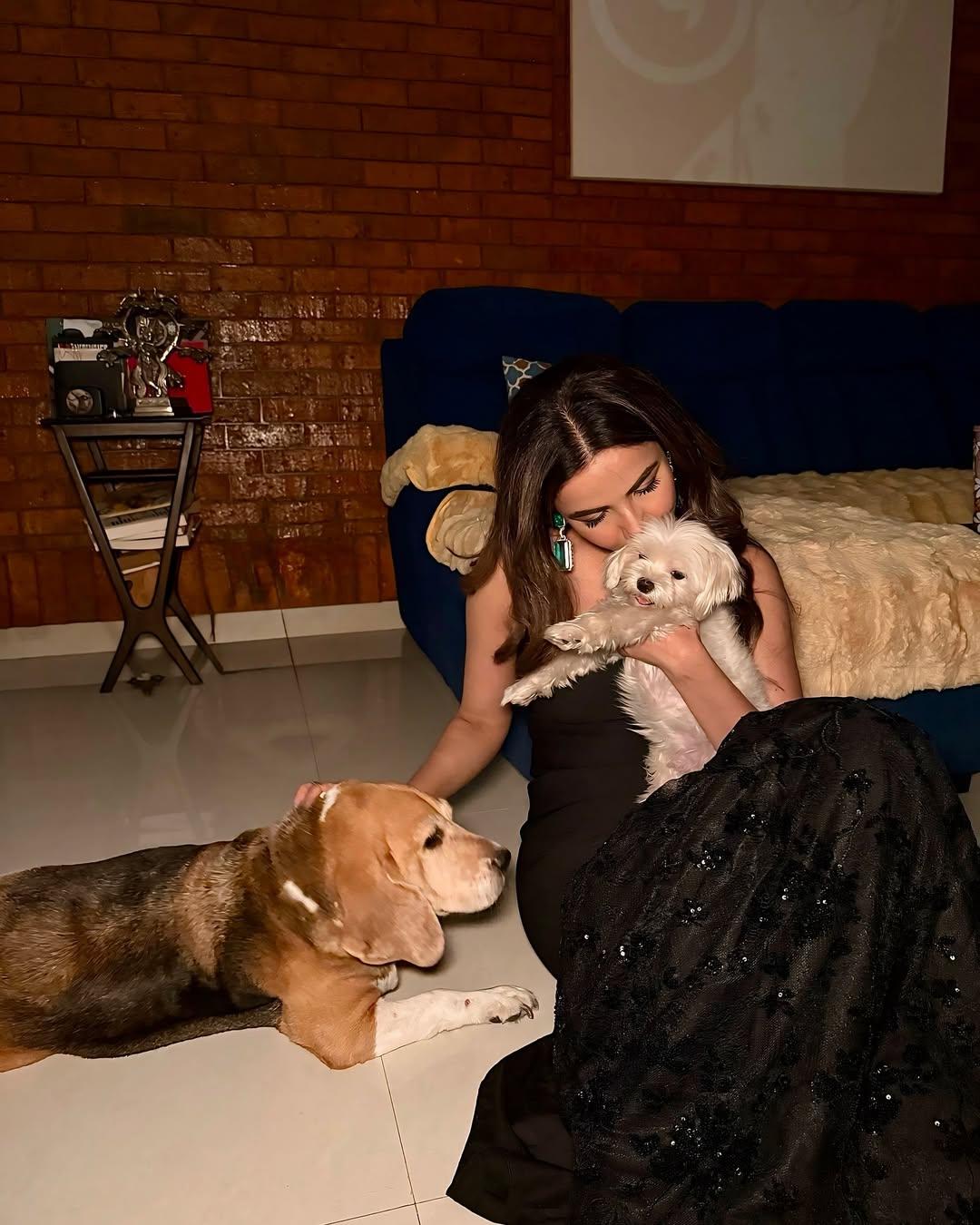 Jasmin Bhasin is a pet-mom to two dogs and a cat- Mia, Rambo and Kylie. Revealing how her pets got their names, Jasmin said, 