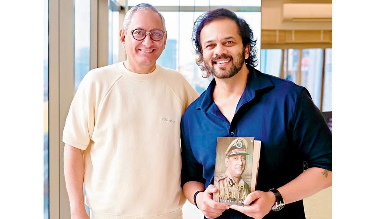 (From left) Rakesh Maria and Rohit Shetty