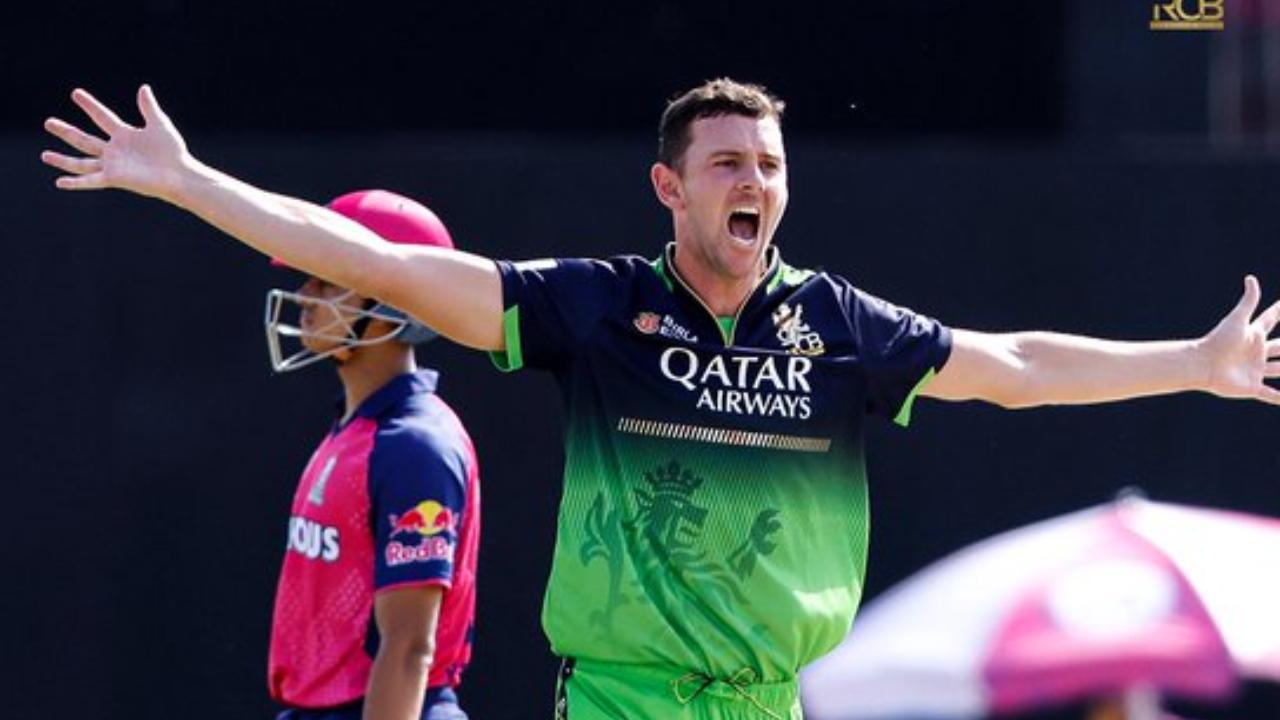 RCB pacer Josh Hazlewood claimed one wicket alongside Yash Dayal, Krunal Pandya and Bhuvneshwar Kumar. The Challengers now need to face a target of 174 runs