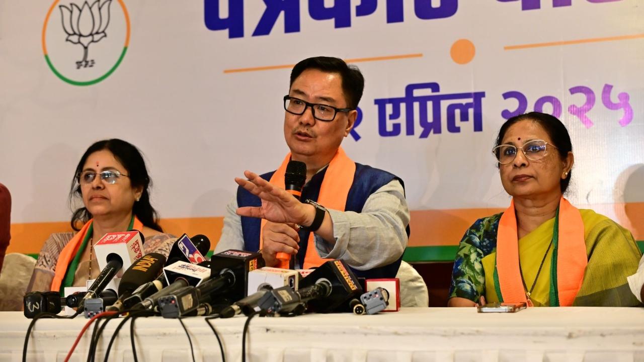 Rijiju also criticised the TMC chief for violence in Murshidabad over the Waqf Act