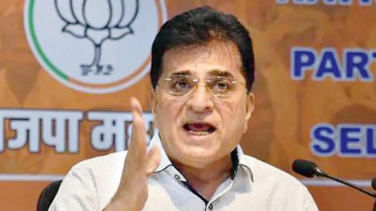 BJP leader Kirit Somaiya protests in Mulund over illegal loudspeakers