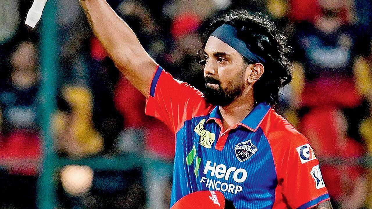 During the IPL 2025 match against Lucknow Super Giants (LSG), Delhi Capitals (DC) premier batsman KL Rahul played an unbeaten knock of 57 runs off 42 deliveries. His knock included three boundaries and the same number of maximums(Pic: File Pic)