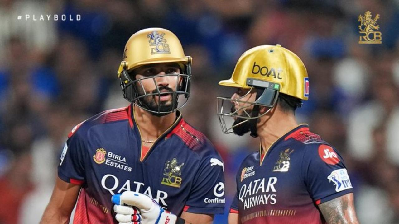 Kohli-Patidar show
Even after losing an early wicket, Virat Kohli and Devdutt Padikkal held nerves of steel to rip apart MI bowlers. The duo departed after scoring 67 and 37 runs, respectively