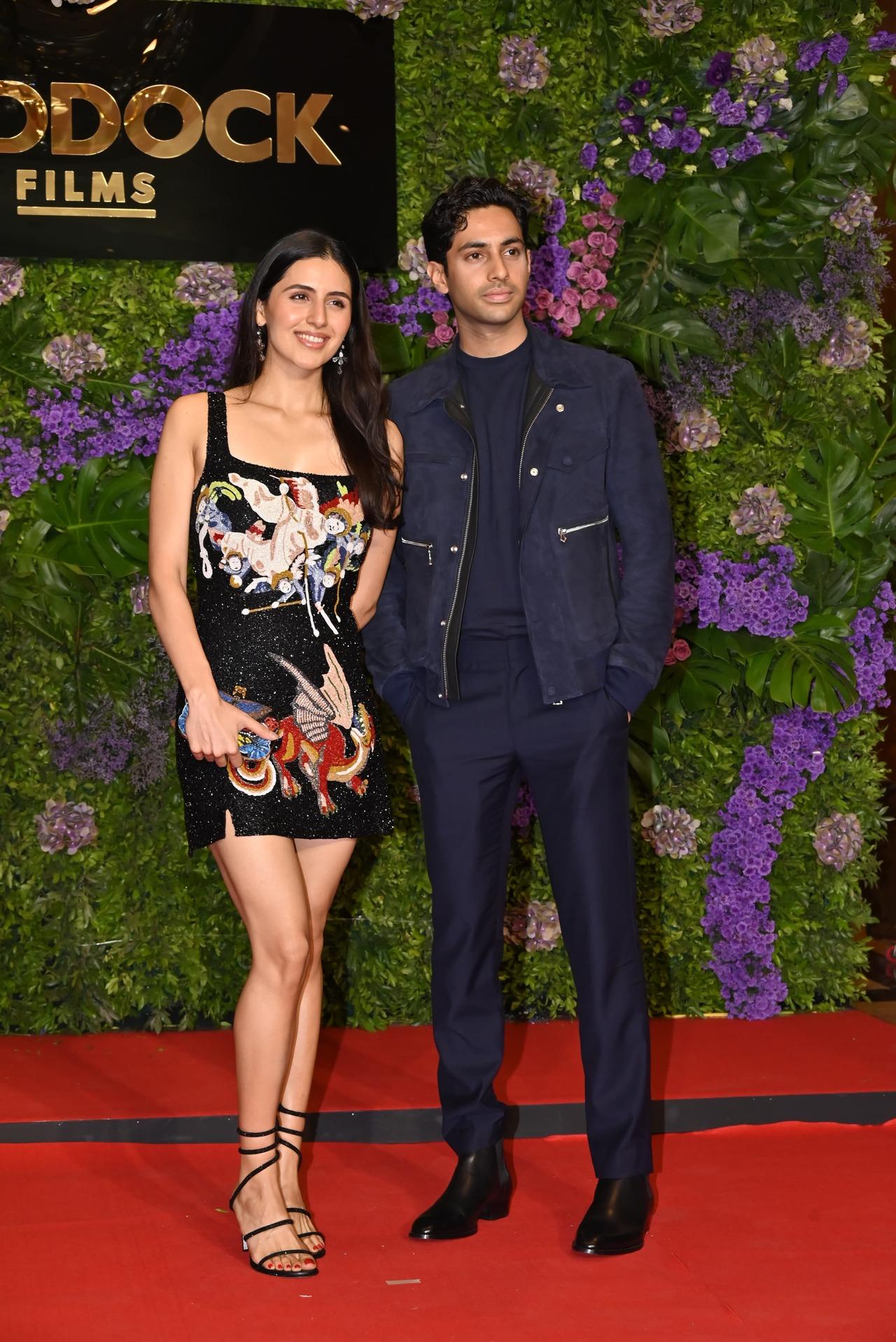 Agastya Nanda poses with Akshay Kumar's niece Simar Bhatia