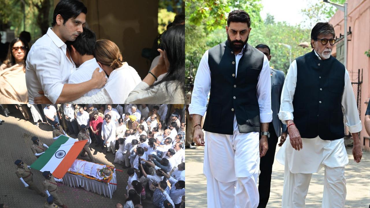 Celebs at Manoj Kumar's funeral