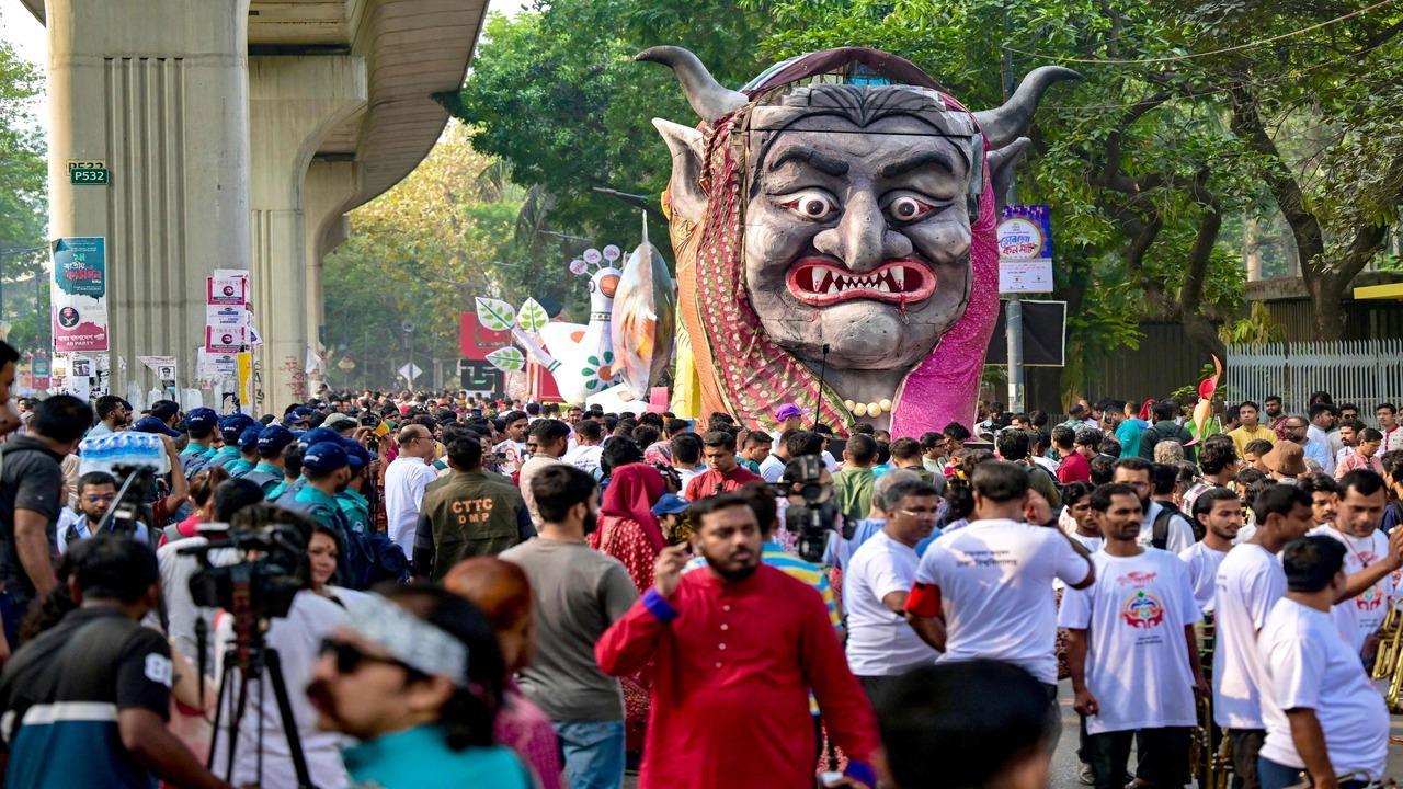 Bangladesh lit up with colourful procession on the ocassion of Bengali New Year (AFP)
