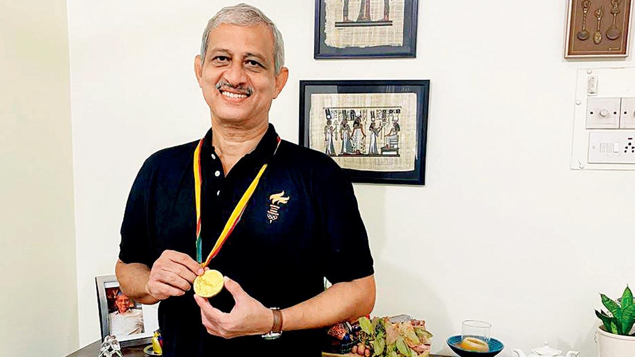 MM Somaya with his Olympic Gold for hockey from the Moscow Olympics, 1980
