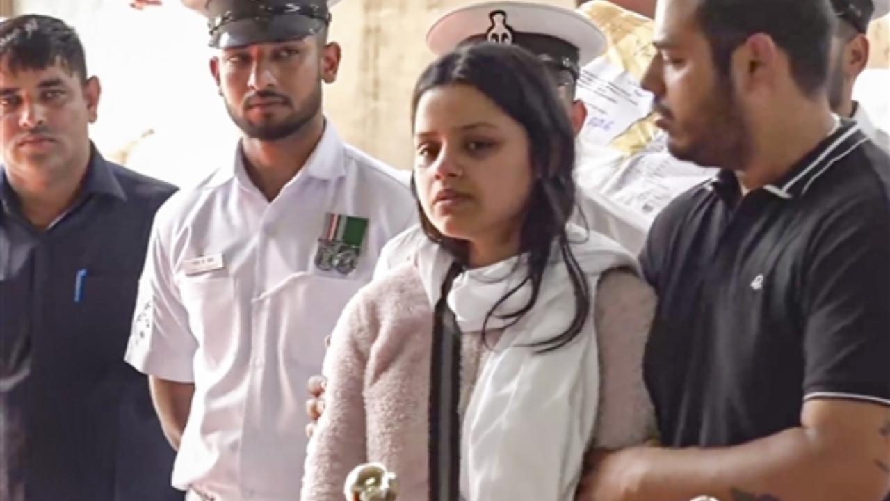 Widow of Navy officer Lt Vinay Narwal says final goodbye to her husband