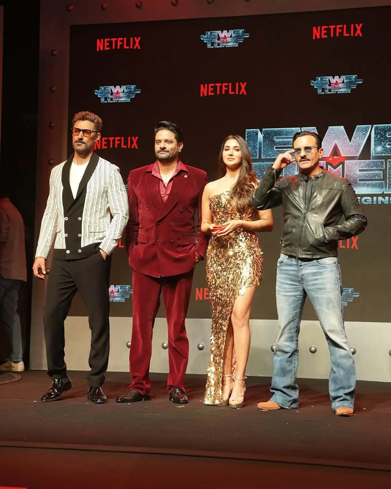 Nikita Dutta plays the classic Bollywood heroine in this stylish heist thriller directed by Robbie Grewal and Kookie Gulati, and produced by Siddharth Anand. The film also stars Saif Ali Khan, Jaideep Ahlawat, and Kunal Kapoor