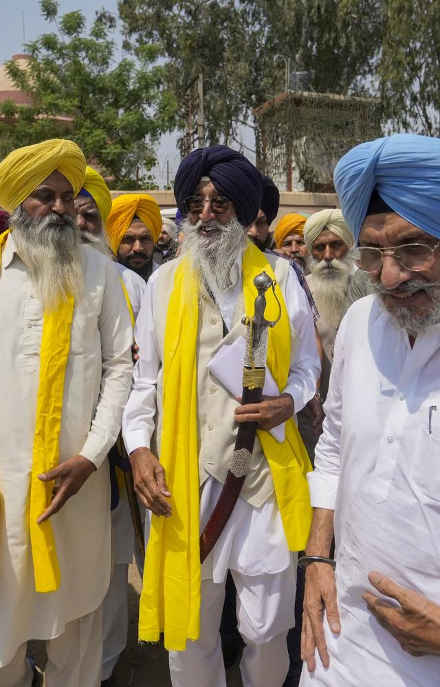 The protest was held at Attari border, about 35 km from Amritsar