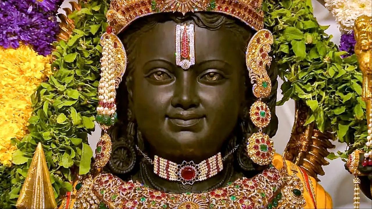 Idol of Lord Ram at Ram Janmbhoomi Temple in Ayodhya (File Pic/PTI)