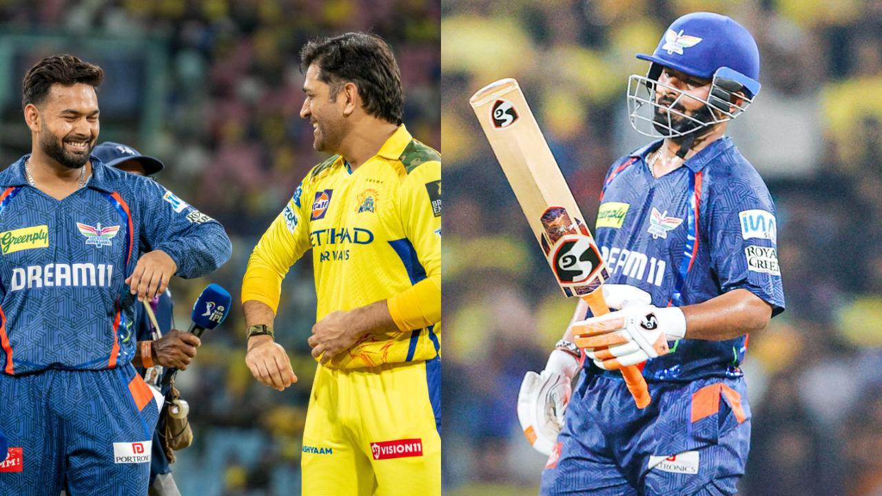 Rishabh Pant with MS Dhoni at the toss, Pant after hitting fifty (Pic: iplt20/bcci)