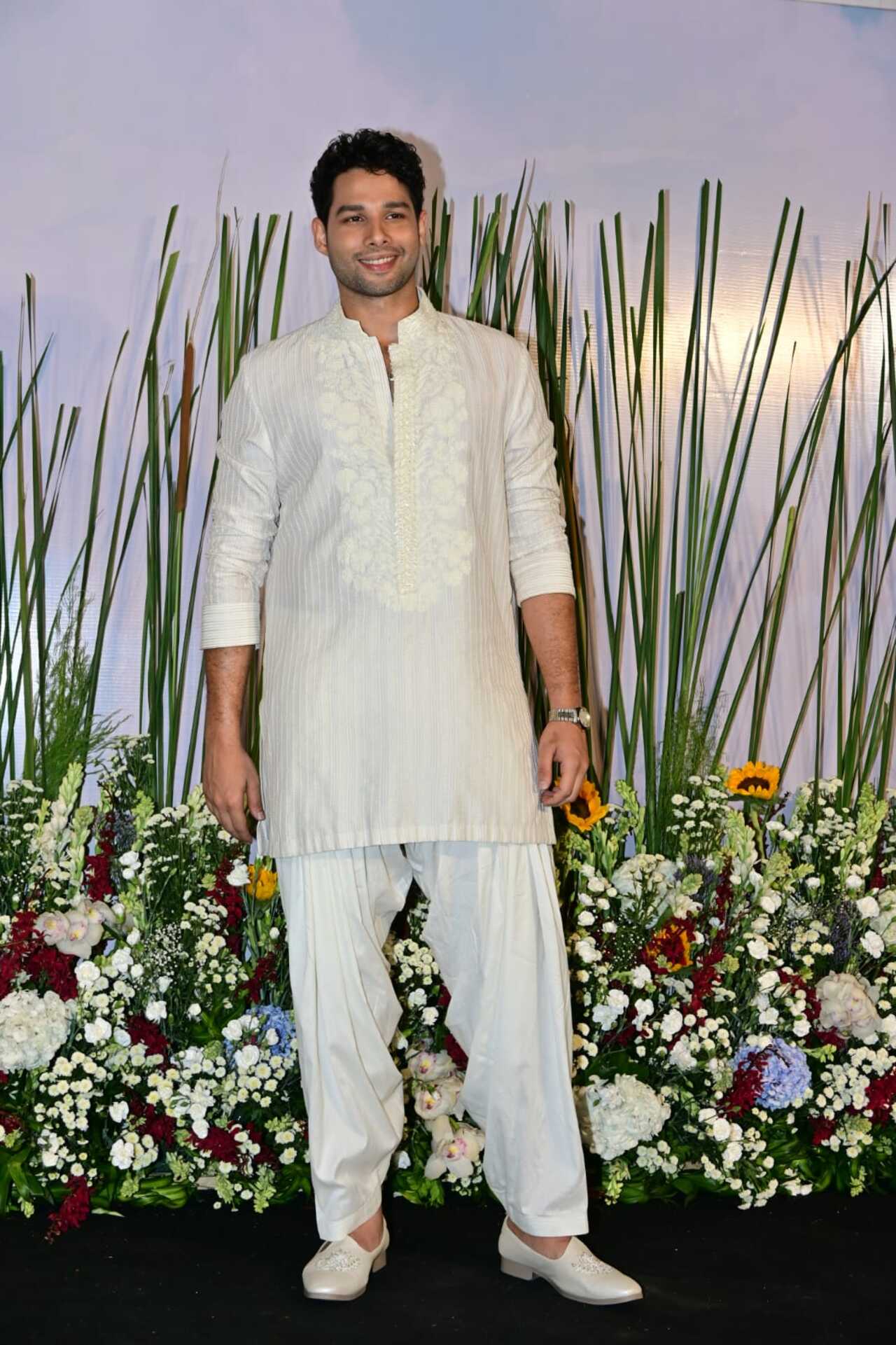 Siddhant Chaturvedi opted for an all-white desi look for the star-studded evening