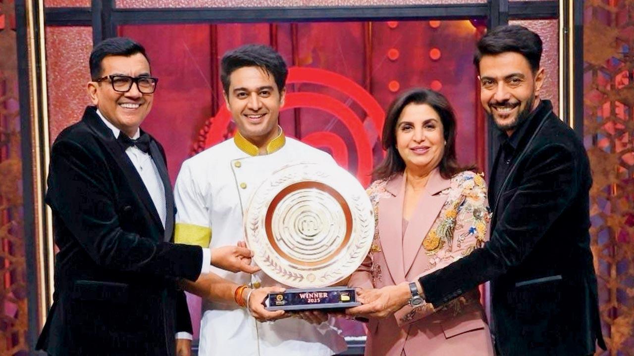 (From left) Sanjeev Kapoor, Gaurav Khanna, Farah Khan, Ranveer Brar