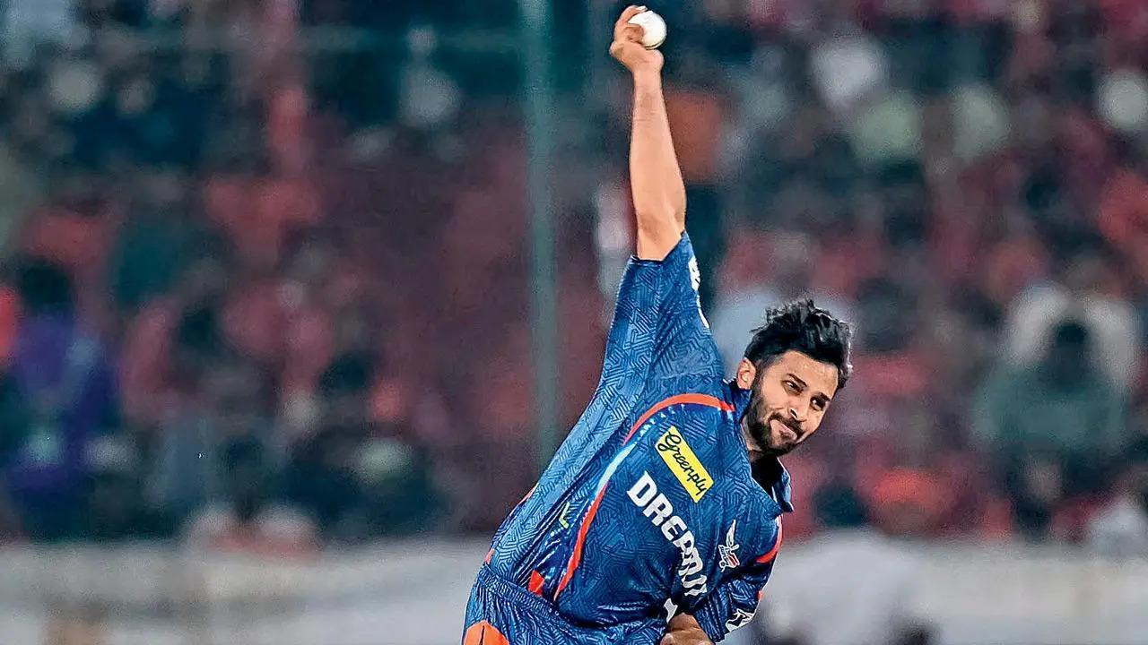 Shardul Thakur
Coming in as a replacement, pacer Shardul Thakur has now cemented his place in LSG. In eight matches, he has 12 wickets to his name and will look to carry his form into the upcoming match on Tuesday(Pic: File Pic)