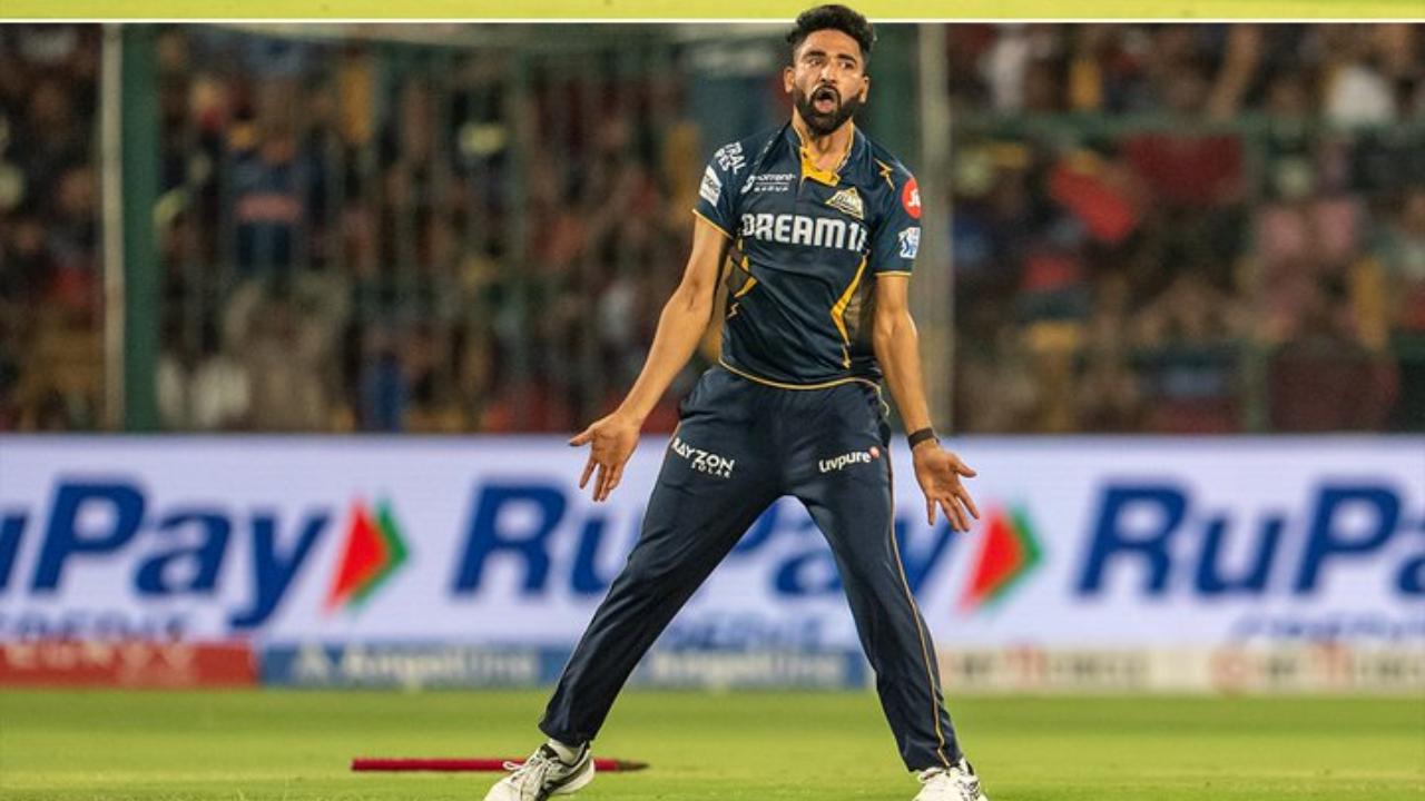 Completing his quota of four overs, Gujarat's pacer Mohammed Siraj picked up three wickets against his former team, RCB, conceding just 19 runs