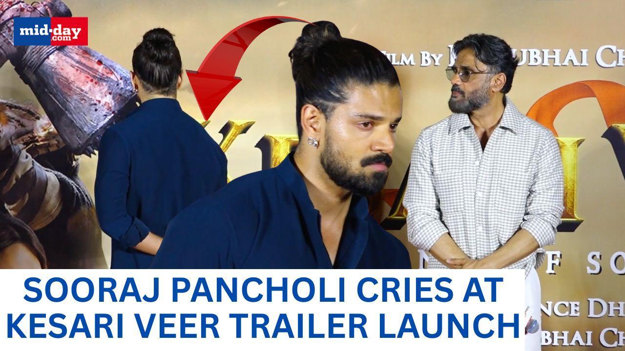 Suniel Shetty Supports an Emotional Sooraj Pancholi | Kesari Veer Trailer