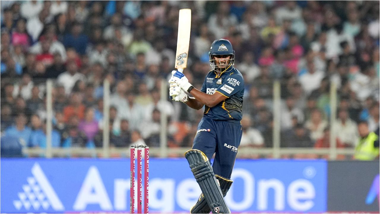 Sudharsan started cautiously, managing just 11 runs from his first 11 balls. However, he soon shifted gears, launching into the Rajasthan attack with fluent strokes. He targeted Fazalhaq Farooqi and Tushar Deshpande in particular, smashing a six each off both bowlers. In the fifth over, he tore into Deshpande with two crisp boundaries, laying the foundation for a strong innings