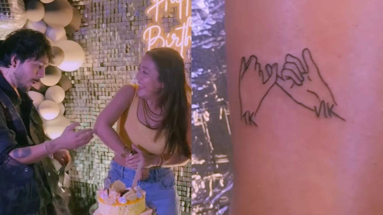 Neha Kakkar inks Tony Kakkar's initials on her arm amidst rift with sister Sonu