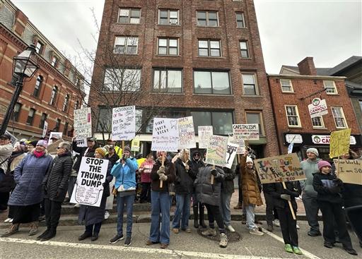 Protesters raised placards defending social security, health care, housing and LGBTQ+ rights. Criticism also focused on Trump's new tariff policy, which protesters warned could spark economic recession.
