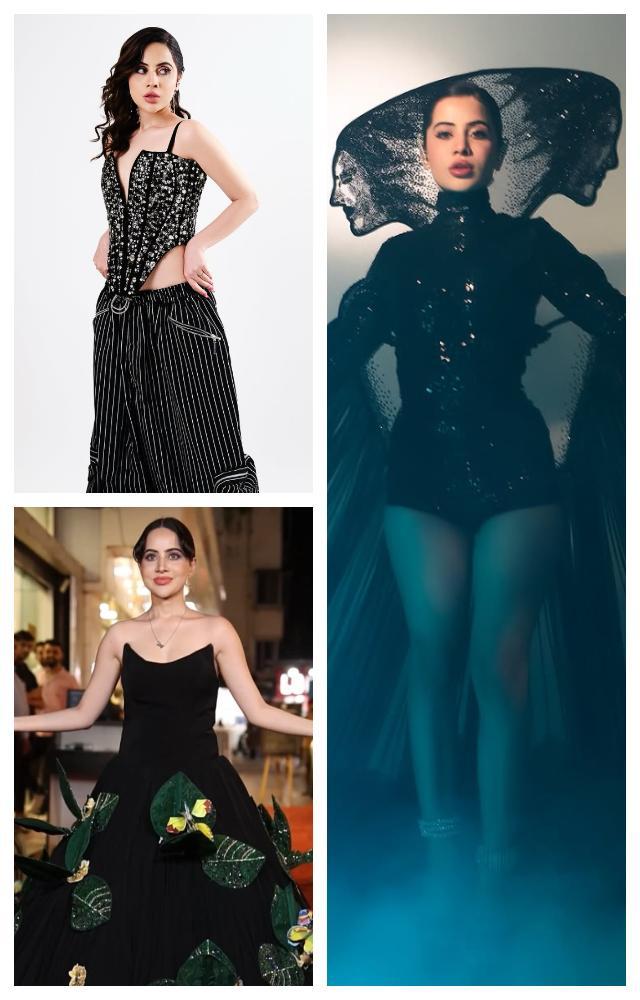 5 ways to level up the regular black dress ft. Uorfi Javed