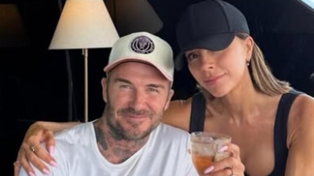 Dressed in a black bodycon, Victoria Beckham celebrates 51st birthday on a yacht