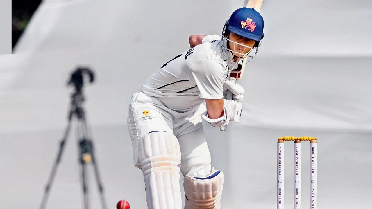 Mumbai’s Yashasvi Jaiswal during his last Ranji Trophy match against Jammu & Kashmir at the MCA-BKC ground in January. Pic/Anurag Ahire