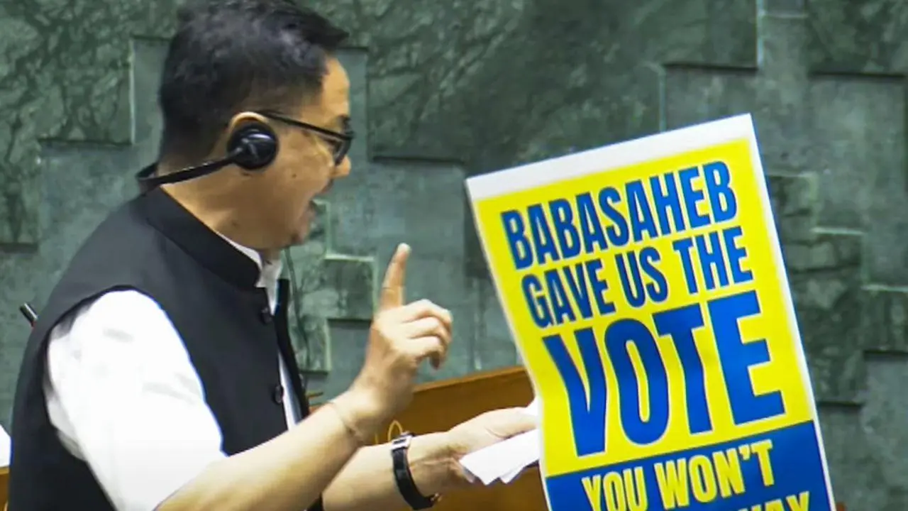 In Photos: Kiren Rijiju slams opposition in Lok Sabha over Bihar SIR Row