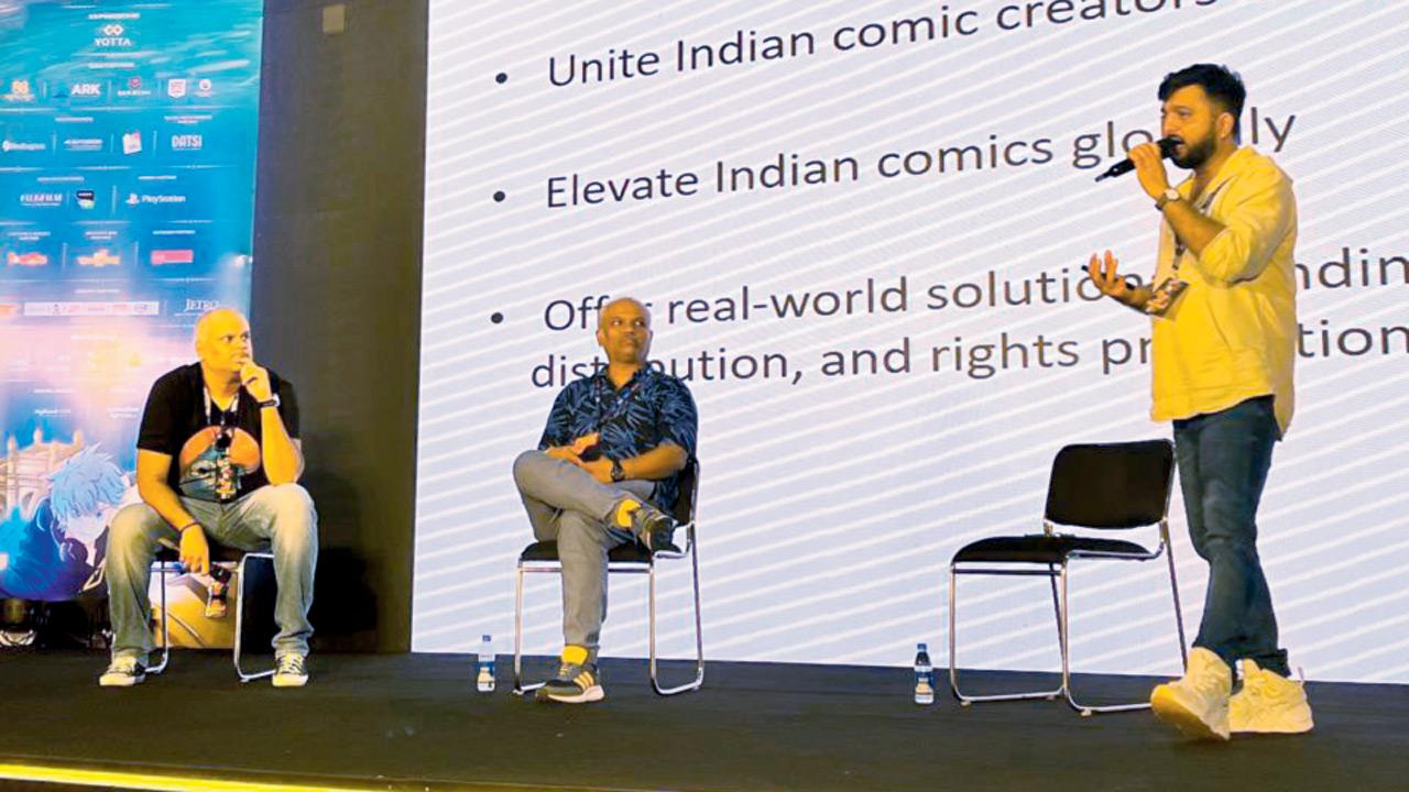 Alok Sharma (extreme right) at the convention
