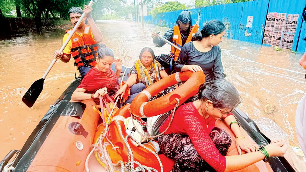 Mumbai rains: Tractors replace buses in waterlogged Virar