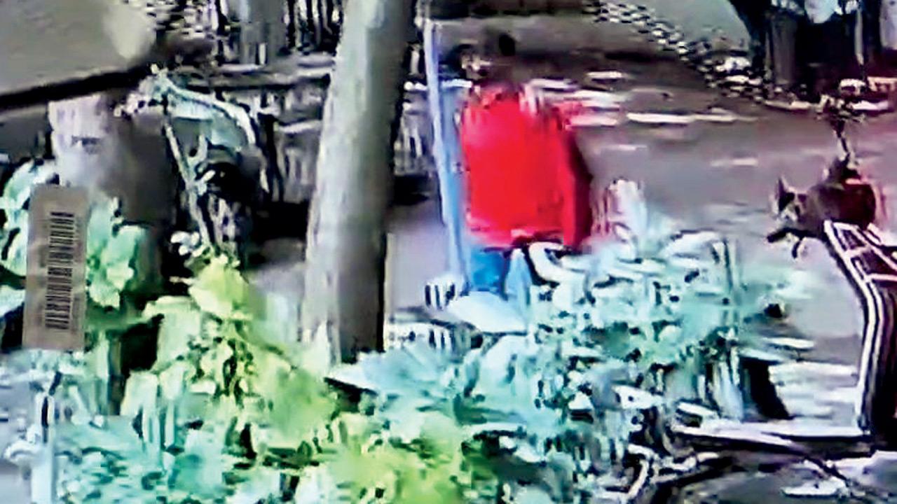 CCTV footage of the accused disguised as a man with a fake beard and cap. Pics/By Special Arrangement