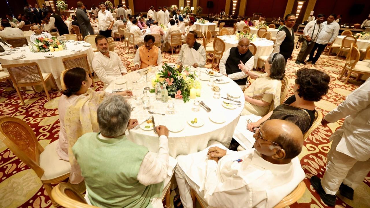 In Photos: Cong hosts INDIA bloc dinner in Delhi, Oppn leaders reaffirm unity