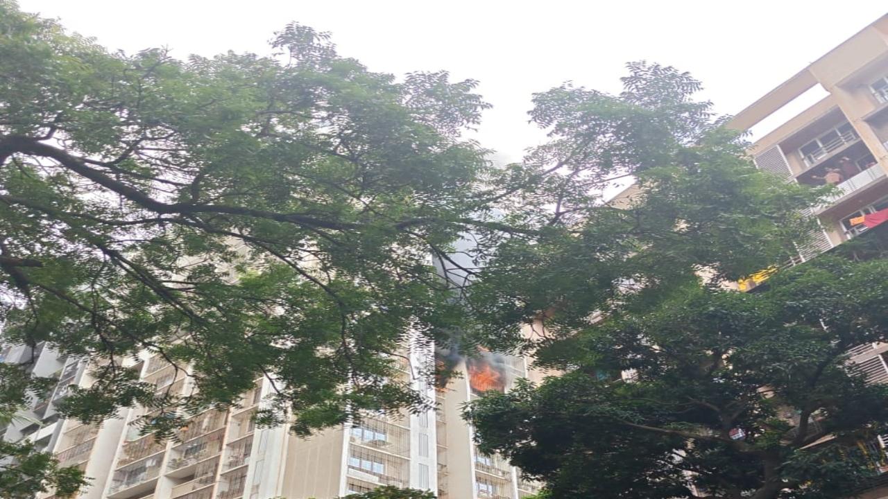 Level-2 fire breaks out in Goregaon high-rise, Mumbai Fire Brigade engages in dousing operation