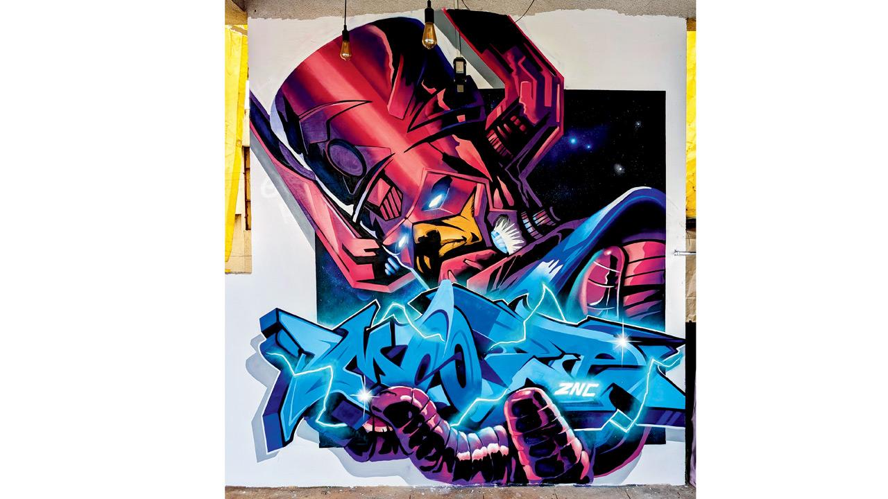 The completed mural in Navi Mumbai.  pic courtesy/raj pathare aka mooz